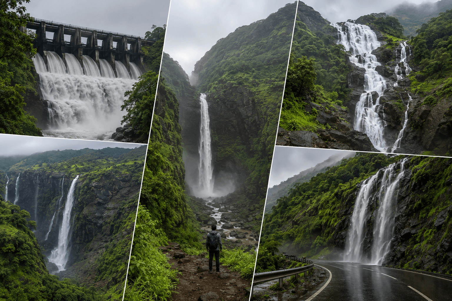 Monsoon waterfall near Igatpuri